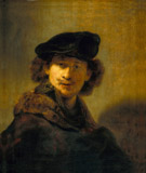 Original self-portrait of Rembrandt