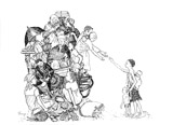 Illustraties voor de Pandipieri missie, Kisumu. Uitbeelding van 