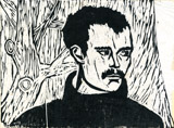 Silvester, 1971. Houtsnede.