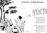 Irrigation conference, Nairobi, 1983. Bevolkingsparticipatie: alleen de vrouwen werken voor niks.